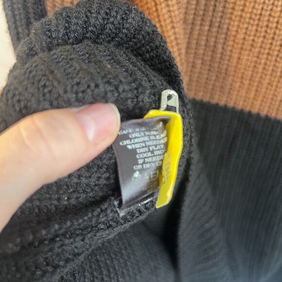 Ann Taylor Cowl Neck Color Block Oversized Tunic Sweater Two Tone Size Large - Picture 9 of 10